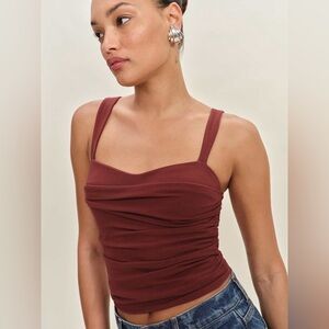 Reformation Trish Knit Top Chianti XS
